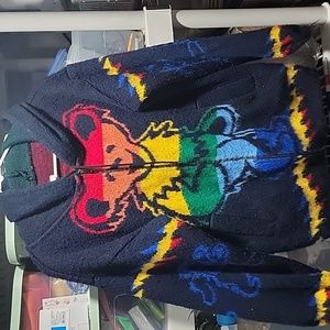 Grateful Dead Rainbow Dancing Bear Zipup Hoodie
